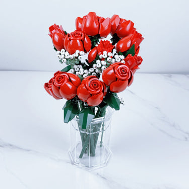 Premium Large Display Vase for Lego Flowers Design 1